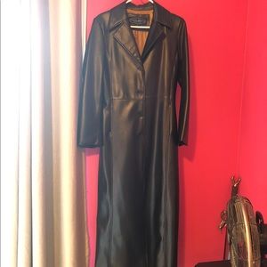 Paris Blues faux leather trench coat medium